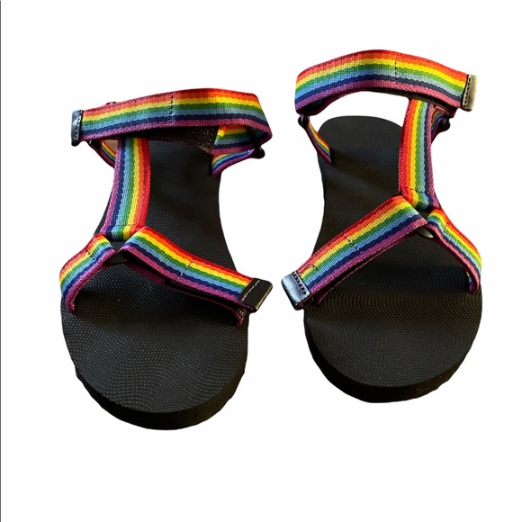Fun unisex Pride Sandal in Stripes Sz 37 - Picture 4 of 7